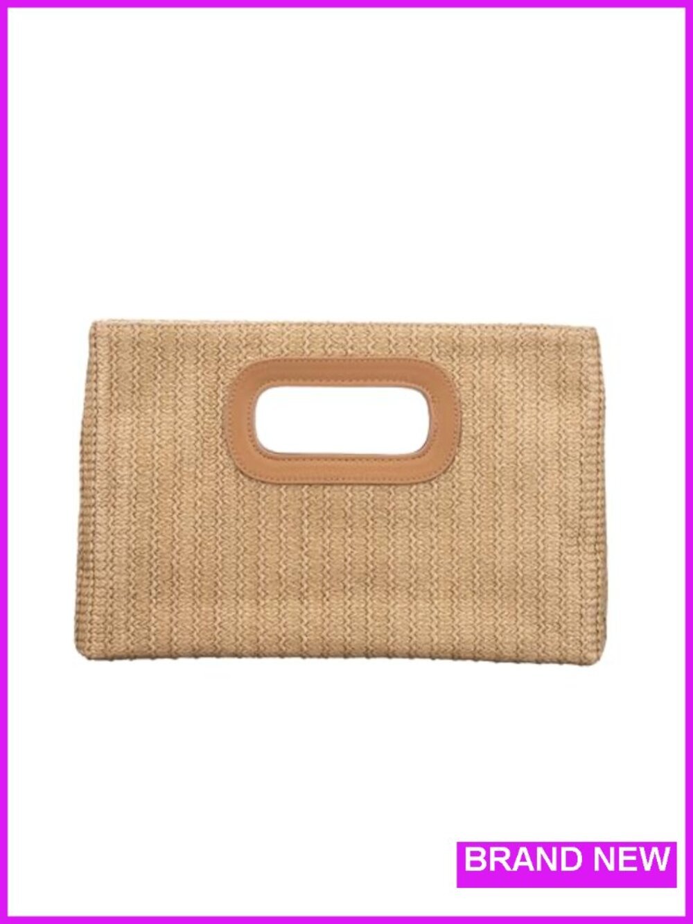Straw Clutch Purse with Top Handle, Crossbody Bag for Summer